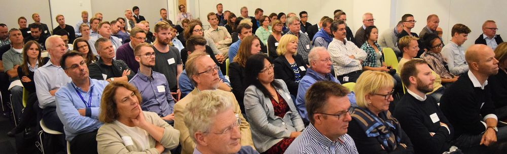 Silicon Vikings members listening to a speaker on Mobile and Security