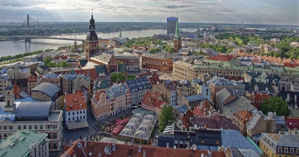 Aerial image of Riga, Latvia